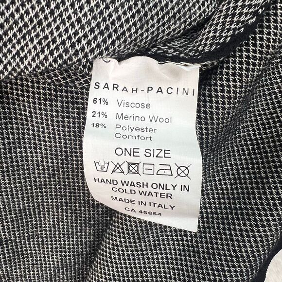 Vintage Sarah Pacini Black Womens One Size Knit Sweater Dress A-Line Long Sleeve - Picture 6 of 9